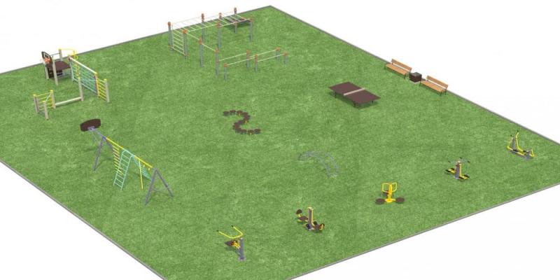 Дизайн проект спортплощадки разновозрастной  в Республике Ингушетия