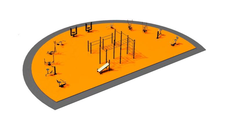 Дизайн проект спортплощадки Полукруглая в Республике Ингушетия