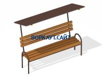 Лавочка под навесом МАФ 1607 в Республике Ингушетия