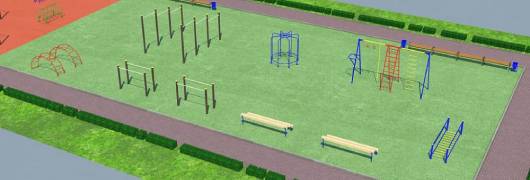 Проект детско-спортивной площадки для школы - детсада в Республике Ингушетия
