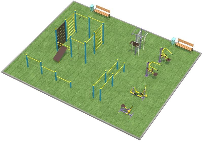 Проект спортплощадки 150 метров в Республике Ингушетия в Республике Ингушетия