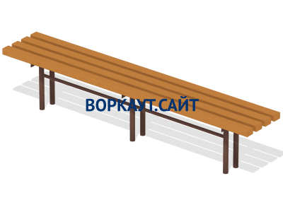 Двухметровая лавочка без спинки 2 м МАФ 1602 в Республике Ингушетия