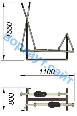 Уличный тренажер "Лыжник" УТ 008 в Республике Ингушетия