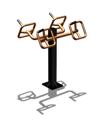 Уличный тренажер  "Штурвал двойной"  УТ201 в Республике Ингушетия