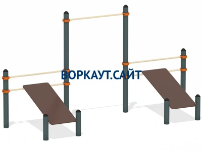 Воркаут с турником и двойной скамьей для пресса ВС-28 в Республике Ингушетия