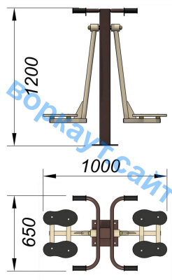 Уличный тренажер "Маятник" УТ 004 в Республике Ингушетия