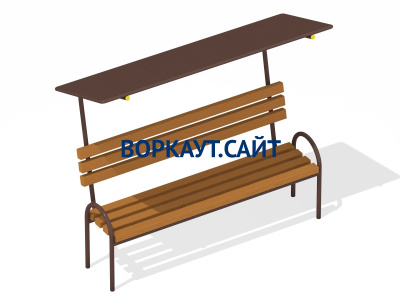 Лавочка под навесом МАФ 1607 в Республике Ингушетия