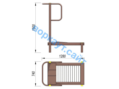 Уличный тренажер Беговая дорожка УТ 009 в Республике Ингушетия