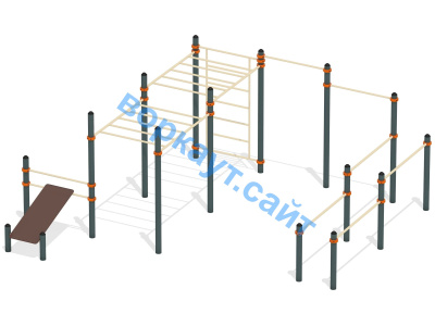 Спортивный комплекс воркаут ВС-50 в Республике Ингушетия Спортивный комплекс воркаут ВС-50 в Республике Ингушетия