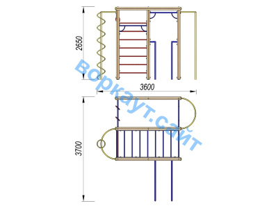 Детский спортивный комплекс Гимнастический ДСК 3107 в Республике Ингушетия