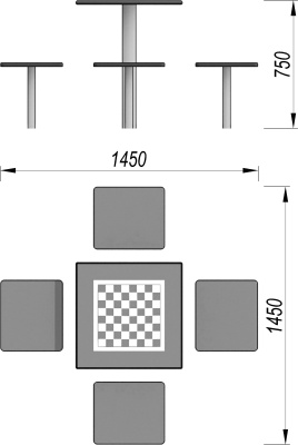 Шахматный стол МАФ 3516 в Республике Ингушетия
