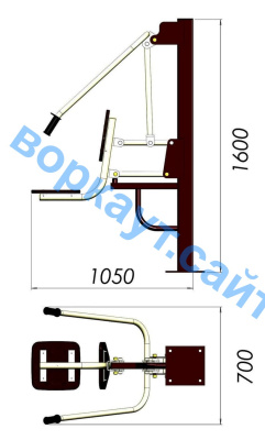 Уличный тренажер "Жим от груди" УТ 002 в Республике Ингушетия