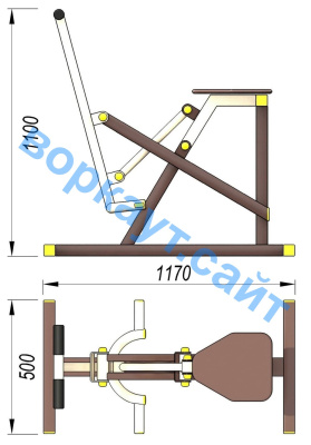 Уличный тренажер "Наездник " УТ 006 в Республике Ингушетия