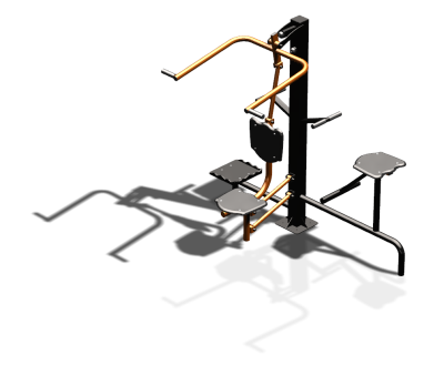 Уличный тренажер "Верхняя тяга Твистер стоя Твистер сидя" УТ336 в Республике Ингушетия