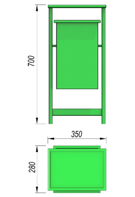 Урна с крышкой МАФ 1631 в Республике Ингушетия