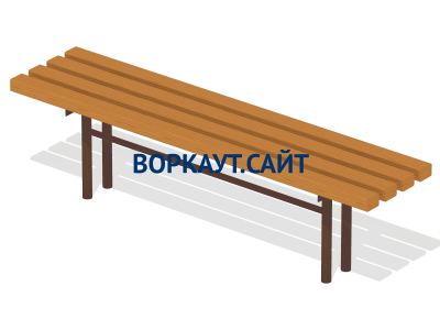 Лавочка без спинки МАФ 1601 в Республике Ингушетия