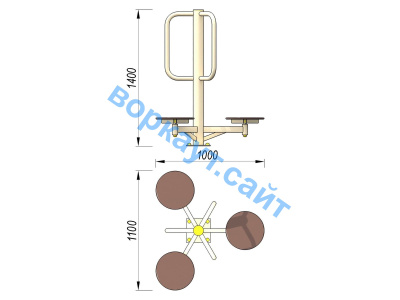 Уличный тренажер Орбита УТ 011 в Республике Ингушетия
