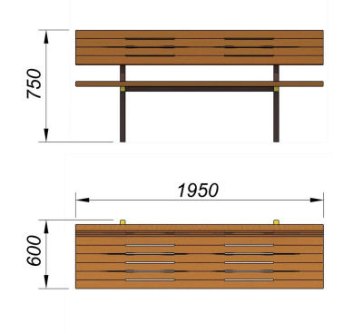 Диван уличный МАФ 1608 в Республике Ингушетия
