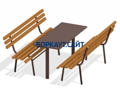 Дачный комплект из 2 лавочек и стола МАФ 1620 в Республике Ингушетия