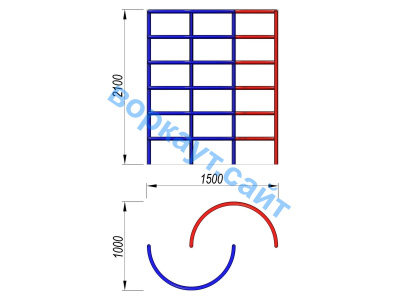 Шведская стенка полукруглая ДСК 3503 в Республике Ингушетия